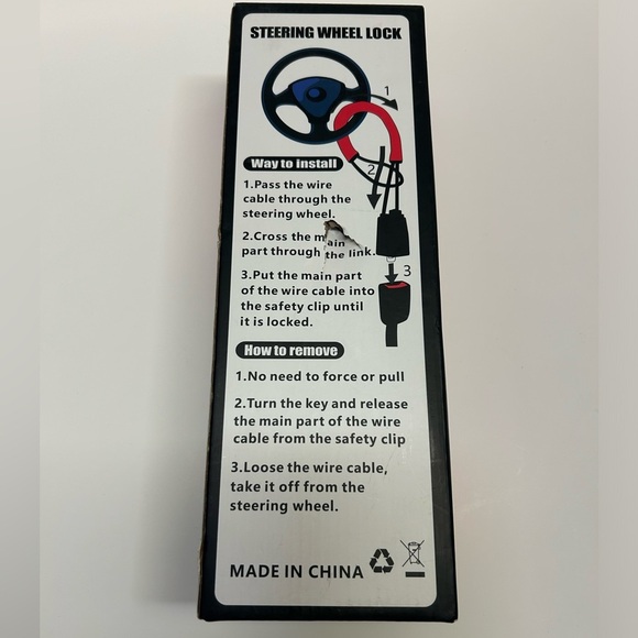 Steering Wheel Lock‎ Seat Belt Lock Anti-Theft Security Device For Car Truck SUV - Picture 8 of 13